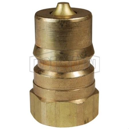 Dixon H Series Hydraulic Interchange Coupler, 1/4 in x 1/4-18 Nominal, Quick-Connect x Female NPTF, Brass, H2F2-B
